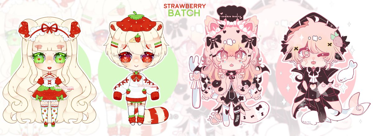 Strawberry Demon adopt - YCH.Commishes