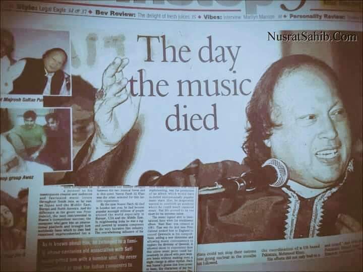 The Day the Music died... 
Remembering the legend !
#NusratFatehAliKhan
#DeathAnniversary