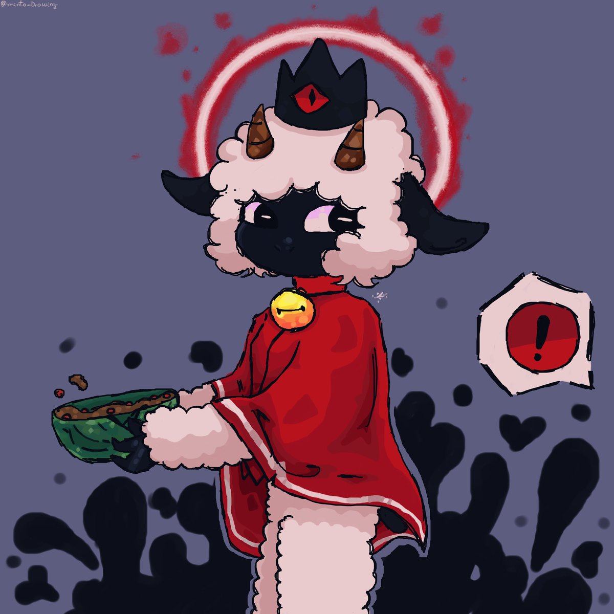 MintoDrawing's tweet photo. Small drawing of the favorite satanic sheep haha 🐏❤️🛐✨ #CultoftheLamb #fanart #digitalartwork #lamb #cultofthelambfanart https://t.co/NLXcPyygsB