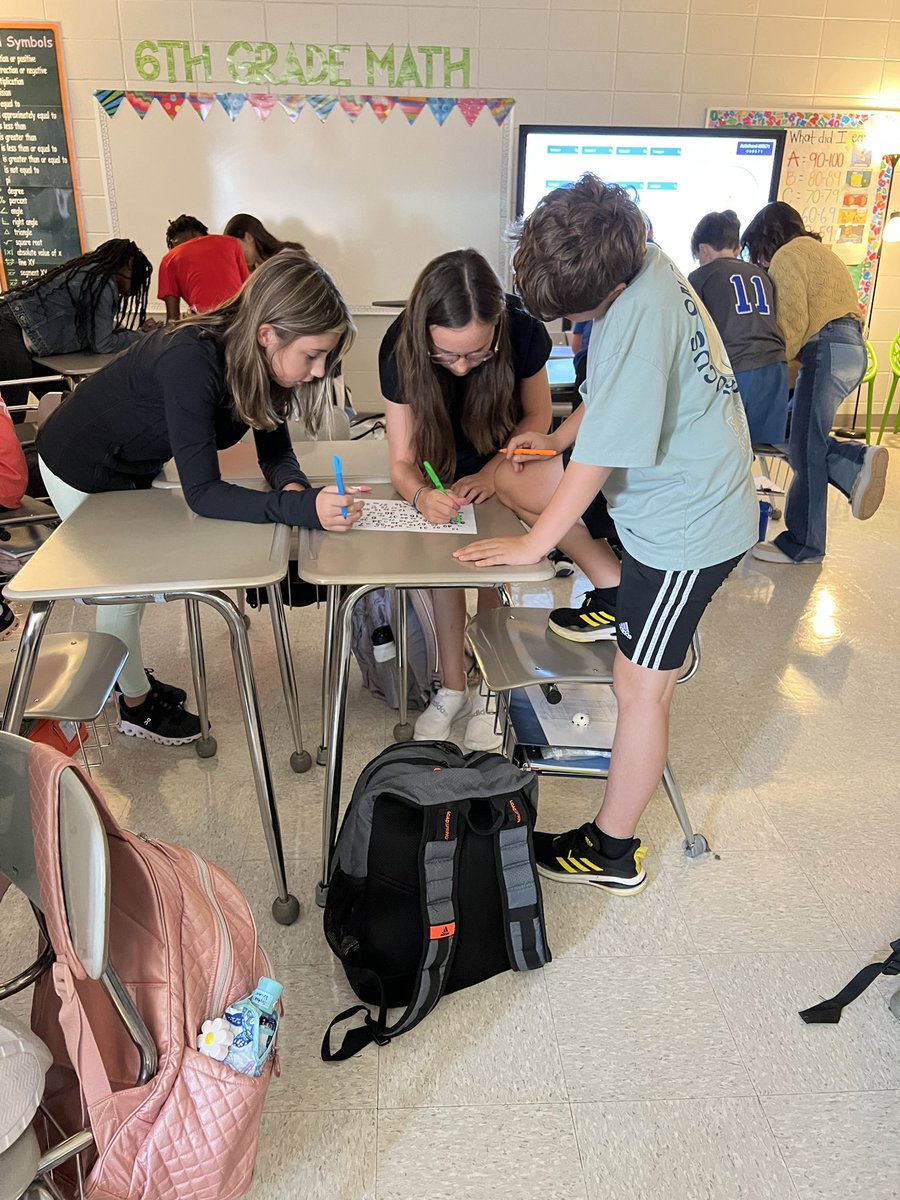 MrsBischluvs6th's tweet photo. Kicked off learning how to work in daily random groups with the 100 # task! ✏️📝#BuildingThinkingClassrooms #randomgrouping 
#6thgrademath https://t.co/kCvALGax56