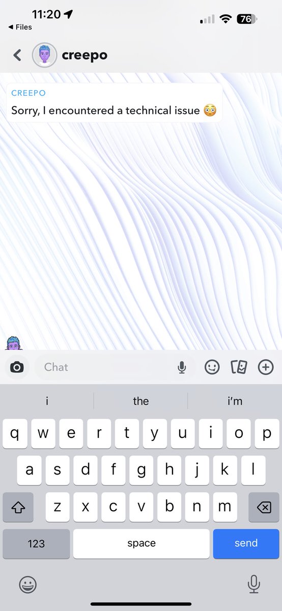 whothehellslexi's tweet photo. not me asking #SnapchatAI why it posted and story and him leaving me on seen???????? https://t.co/Gm3viK8Sxs