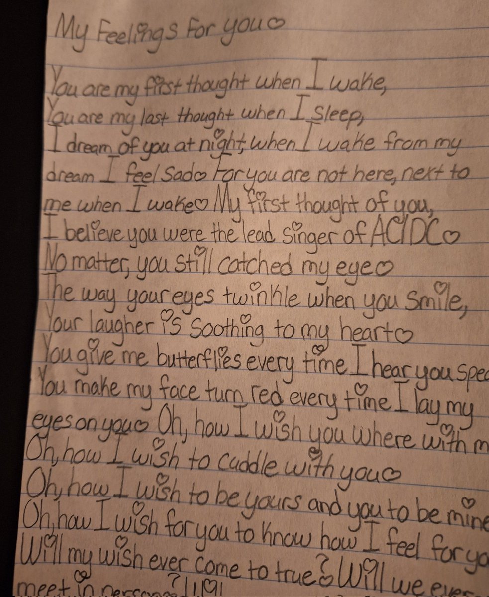 RavenKidder0024's tweet photo. A poem I just wrote for a special someone!
#Poem #ACrushOnSomeOne #MyFeelingsForYou #ForYou #Kidder #Raven #ILoveYou #IchLiebeDich #WillYouSeeThis #MyWish #CelebrityCrush #PleaseHearMe #HearMe https://t.co/KGtYU7TjU7