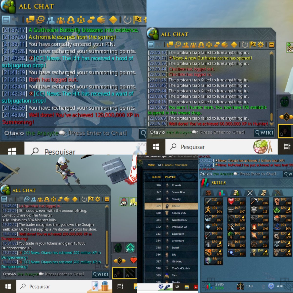 Otaviorbs's tweet photo. After 250days off. Dxp+necro @otavioarbs
60m hunt, 200m dung, 120m summ, 2b total
#rs3 #runescape #noobscape https://t.co/sUOAvBetuN