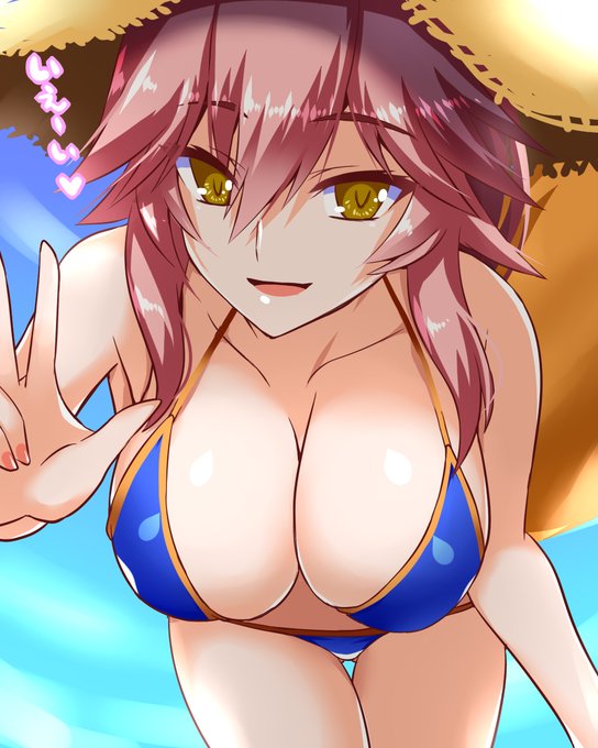 玉藻ビキニやっぱりいいよね…コミケも終わったのでFGO絵もアップしていきます^^描きたかったものがいっぱいあるのよ～ 