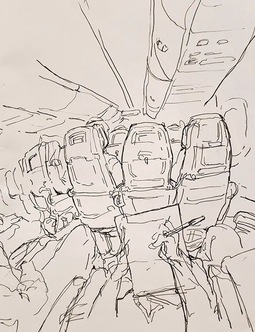 drawings from the plane 