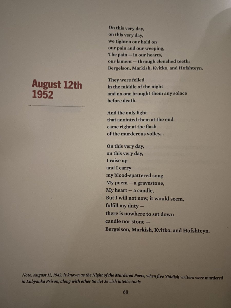 MaiaEvrona's tweet photo. I meant to share this poem three days ago, for the anniversary of the Night of the Murdered Poets. It comes from my recent collection of Yosef Kerler translations. It happens that all the writers mentioned in the poem itself were born in what is now Ukraine, as was Kerler himself https://t.co/Uqjk1b0XjB