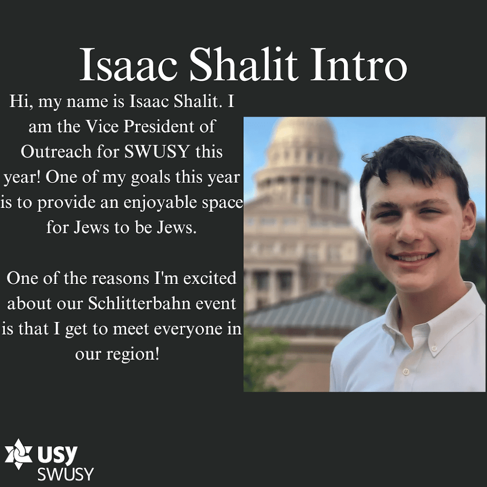 SWUSY's tweet photo. Meet Isaac Shalit, the new Vice President of Outreach! https://t.co/tClbY6cEIk
