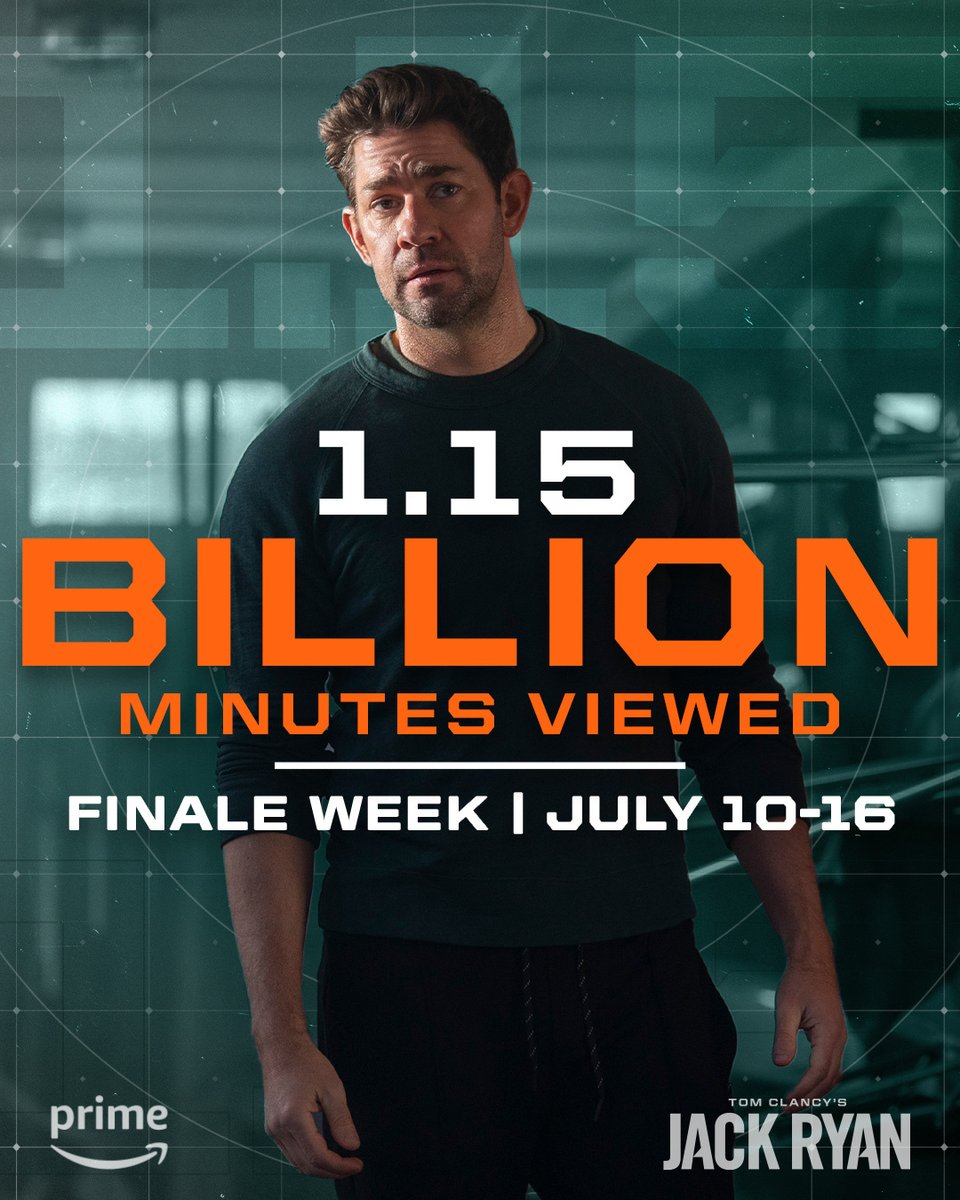Not a minute was wasted. The #JackRyan finale dominated the Nielsen streaming ratings!