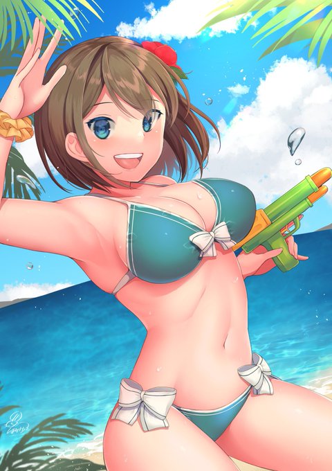 水着摩耶さま👙
 #既掲でもいいのでとにかく重巡洋艦を貼ろう 