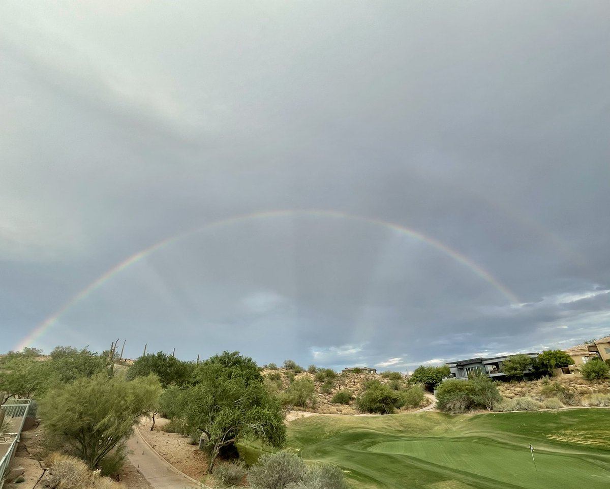 KeithWKiser's tweet image. Double rainbow in Arizona to celebrate the latest @astros win!