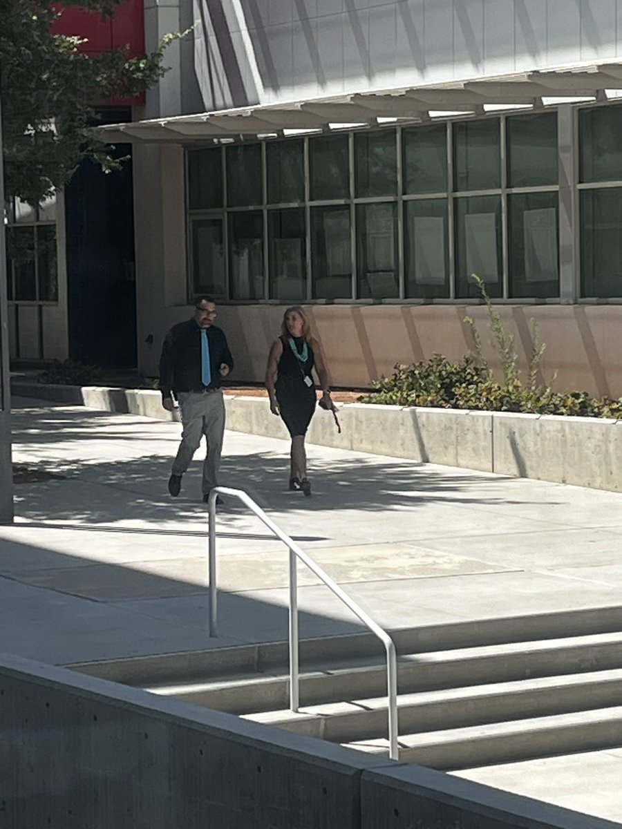 CoachSDavy's tweet photo. Would you just look at our administrators twinning today…. Did we creep on them through the window? Yup. Did a student open the window and holler at them? Sure did. Just another day at West Mesa! #AdminRocks #WMMustangs #MichTino @MustngPrincipal @Mr_Hdz141 https://t.co/Q9tRQyxfef