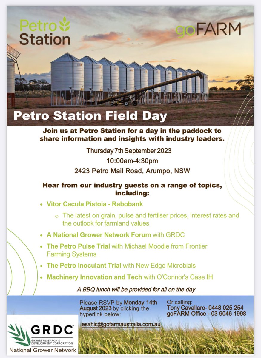 Early sowing, subsoil moisture and favourable winter rainfall have provided a great opportunity to test the trade off between pulse crop production and N fixation. Come and see this trial at the @goFARMaust Petro Station Field Day on the 7th of September. @gsandral @brill_ag