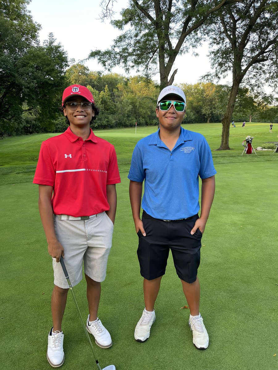 Wolves senior Cam Buduan shared top honors today with Maine East junior Jiro Yamat, both shooting 35. Excellent play men!!