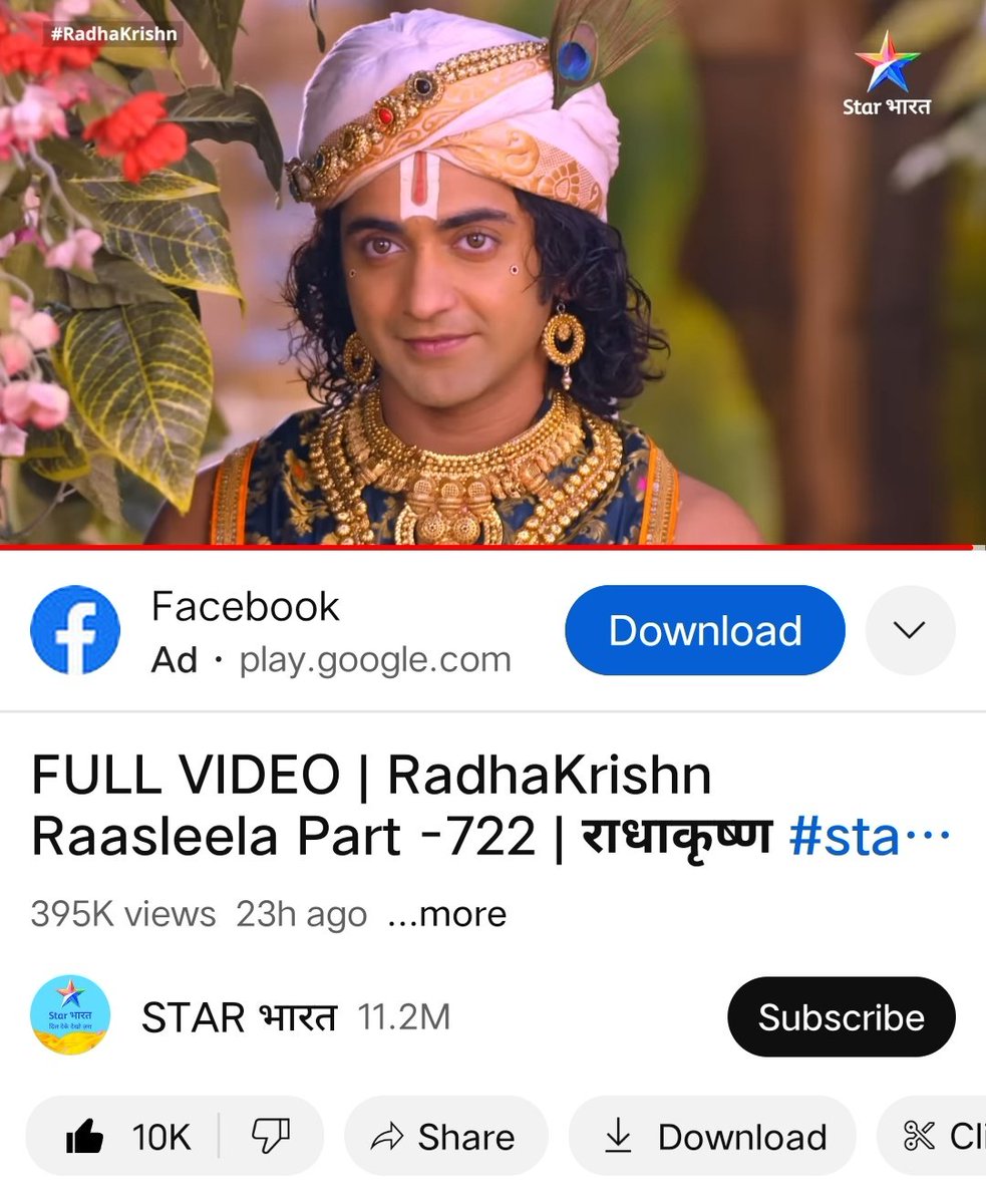 Srinivas track started in YouTube @StarBharat hope you all will watch it again 🙏🩷 @starmaa #Radhakrishn #Radhakrishna