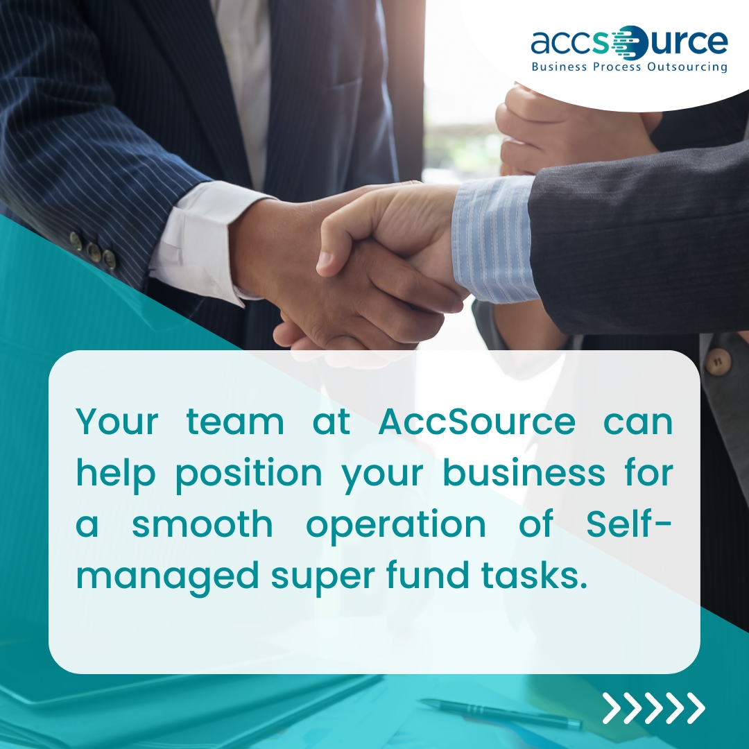 AccSourceGlobal's tweet photo. Ready to shift your focus and free up your valuable time?
Say hello to hassle-free SMSF administration with our trained team. 

#SMSFadministration #trainedteam #tailoredsolutions #growyourbusiness #superfund #SMSF #SMSFAdministration #growth #business #outsource #share https://t.co/c5F1XaxsO3