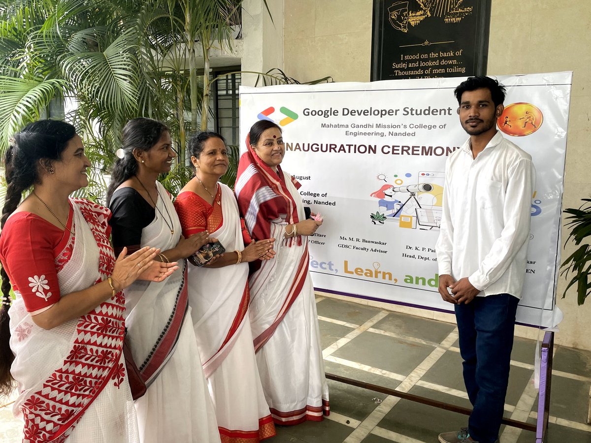 Nagesh_Kharat_'s tweet image. #GDSC Inauguration Ceremony at MGM's College of Engineering, Nanded. This is the first time that we have a #GoogleDeveloperStudentClub at our campus and I can't wait to start it.