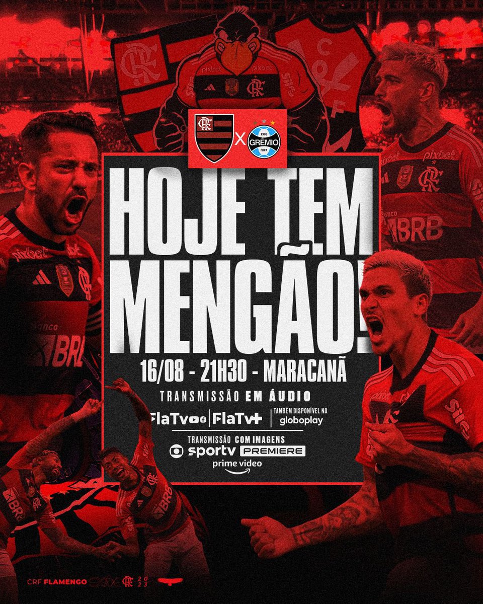 HOJE TEM MENGÃO NA SEMIFINAL DA COPA DO BRASIL! 

Às 21h30, o Mais Querido enfrenta o Grêmio, no Maracanã, no jogo de volta! Vamos com tudo! ❤️🖤

#FLAxGRE #VamosFlamengo