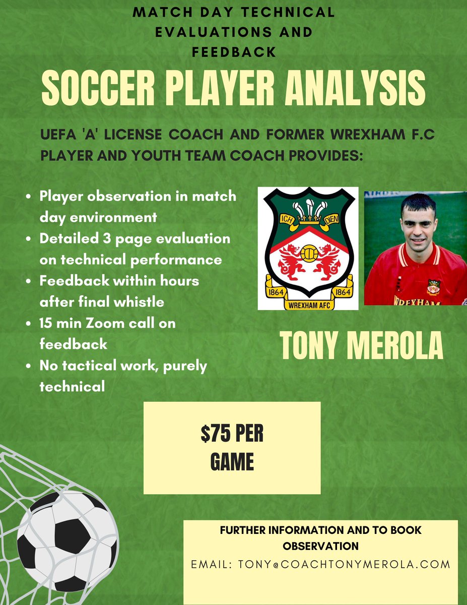 coachtonymerola's tweet photo. I’m introducing something a little different for soccer players in the DFW area. Check it out and email me for further information at:
tony@coachtonymerola.com https://t.co/wjjJxzBT3B
