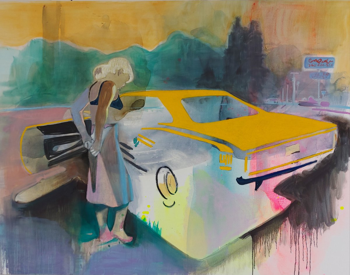 Marlien Venema vertelt een nieuw verhaal op een eigen manier inzaken.eu/2023/08/16/mar… #marlienvenema #artallies @Iamsterdam #classiccars @FansofClassicCa #painting #art @ClassicCarWkly @ClassicCars_com @OldCarsWeekly @USClassicAutos @ArtinAmerica @americanart @inZaken_eu