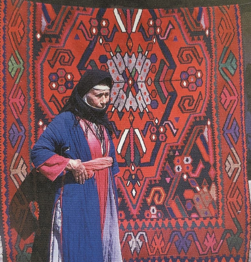#Artsakh woman in traditional headdress.