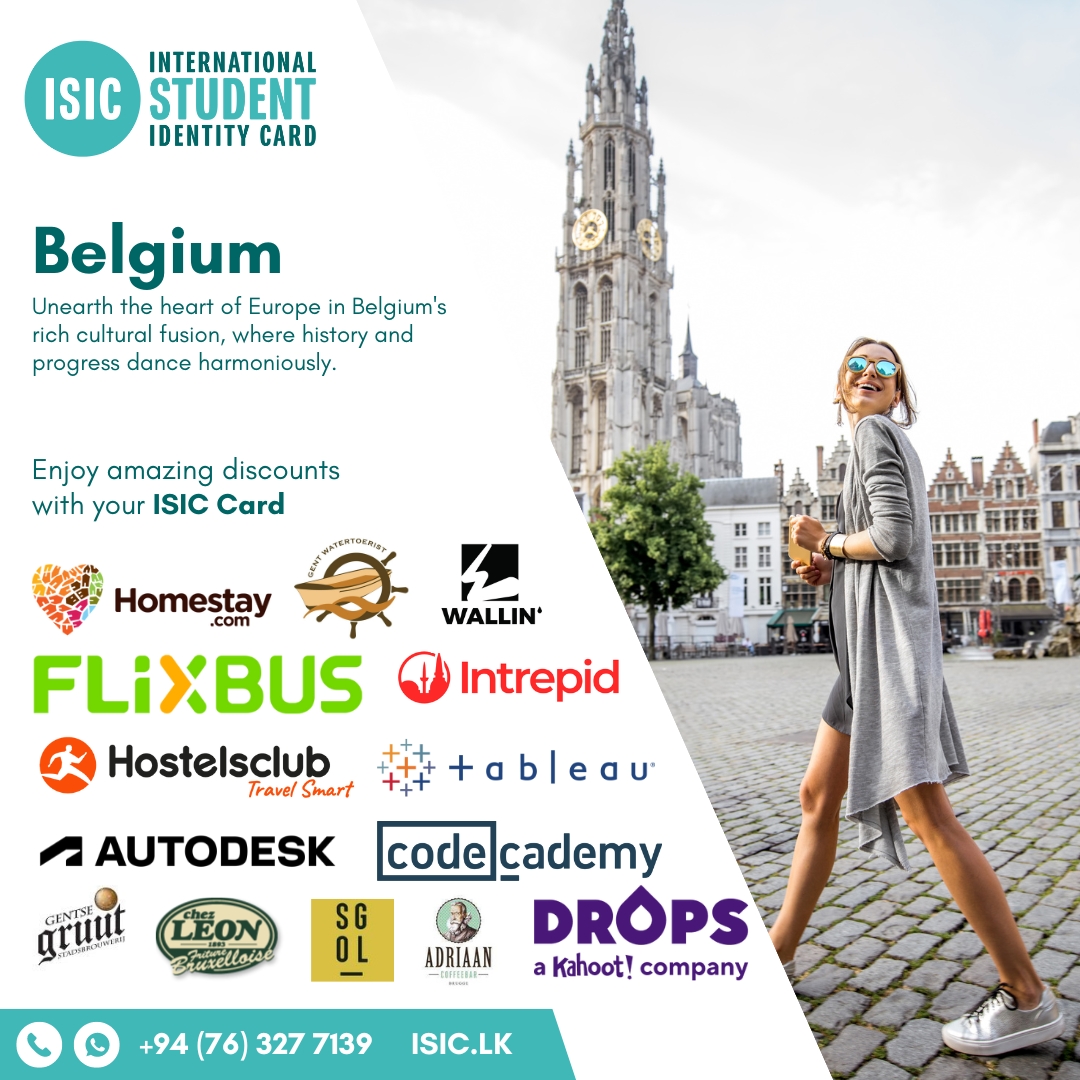 ISICSriLanka's tweet photo. Unlock amazing savings and amplify your student perks with a range of unique deals across Belgium. Discover unbeatable discounts using your ISIC Student Card!

@ISICBelgium 

https://t.co/oSrcjdmqK8

#isic #student #offers #discounts #isiccard #studentcard #save #belgium https://t.co/ICU0jgfhBq