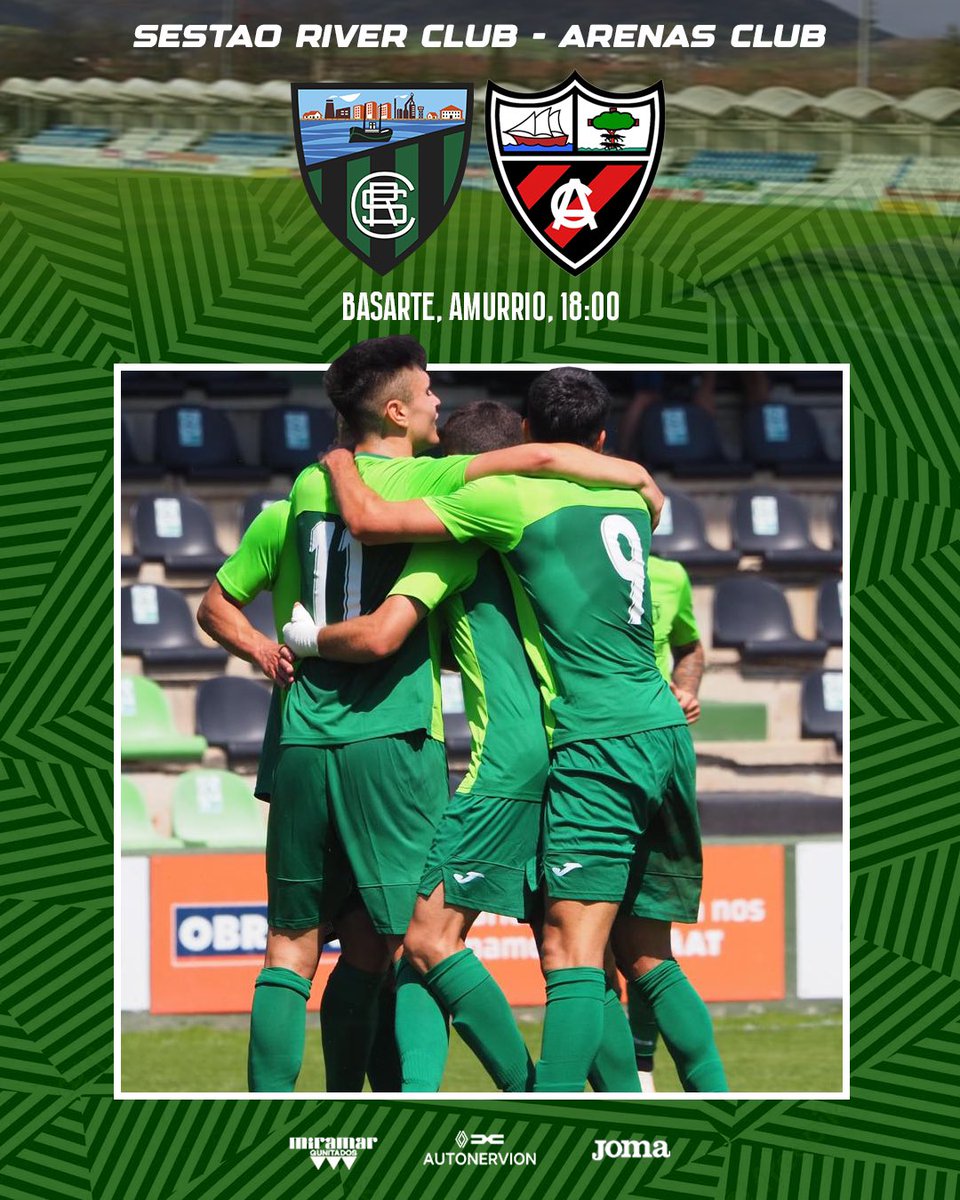 SestaoRC's tweet photo. 𝗣𝗔𝗥𝗧𝗜𝗗𝗨 𝗘𝗚𝗨𝗡𝗔!

🆚 @arenas_club1909 
🤝🏼 Amistoso
📍 Basarte, Amurrio
���️ 18:00 horas
🎟️ Entrada gratuita 

#SRCArenas | #GoazenRiver https://t.co/G50sjA4FTy
