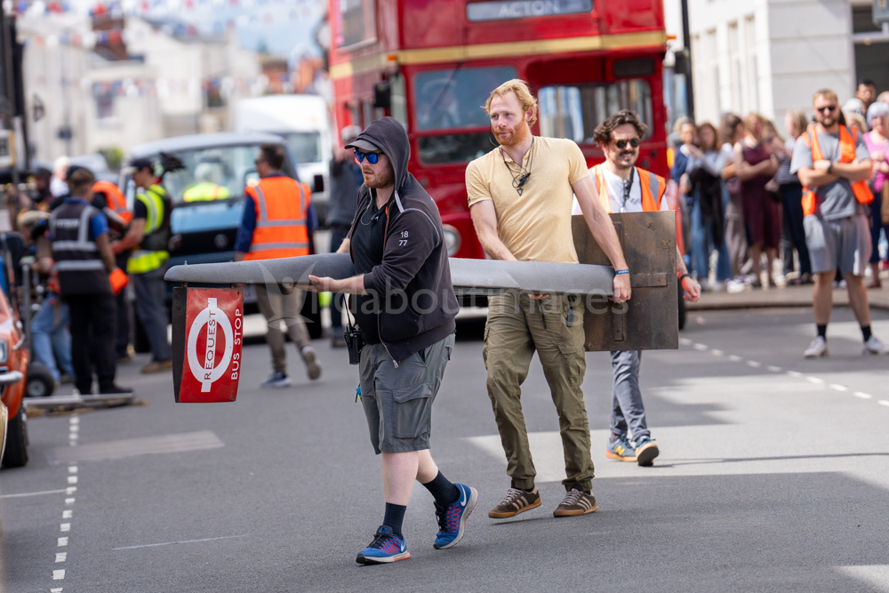 BTS shots, ITVX filming for drama Joan.

Joan, starring Sophie Turner (Game of Thrones)

Some of Regent Street shop fronts were transformed into a London street set in the 80’s

Royal Leamington Spa, 15th August 2023.

#itvx #royalleamingtonspa #behindthescenes #filming