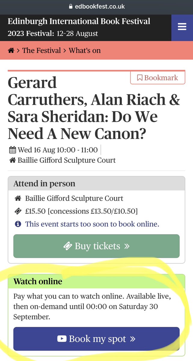 ScotSuffragette's tweet photo. @GGallerina @sarasheridan @edbookfest Thnx for sharing โ weโre big fans of @sarasheridan ๐ชโจ
Looks like itโs too late to buy tix to watch live, but we can watch online after (?) โ hurray if so!!
๐Pls, yes to #newcanon
We can confirm: This is the wayโฆ https://t.co/9QjQDVRPzZ