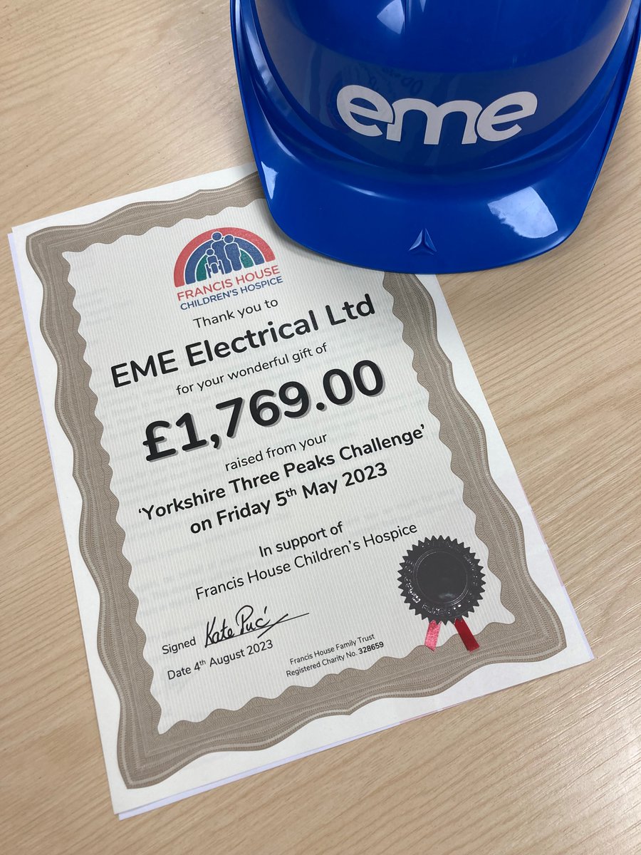 Time to get planning the next challenge i think <a href="/FrancisHouseCH/">Francis House</a>  #manchestercharities #manchestersocialvalue #localeconomy #manchesterconstruction #electricalcontractors  #teameffort