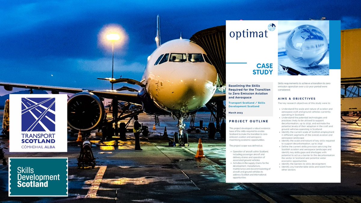 Optimat Ltd (@optimat) on Twitter photo Optimat Case Study:
Baselining the #Skills Required for the Transition to #ZeroEmission #Aviation and #AeroSpace
<a href="/transcotland/">Transport Scotland</a> <a href="/skillsdevscot/">Skills Development Scotland</a> Optimat Case Study:
Baselining the #Skills Required for the Transition to #ZeroEmission #Aviation and #AeroSpace
<a href="/transcotland/">Transport Scotland</a> <a href="/skillsdevscot/">Skills Development Scotland</a>