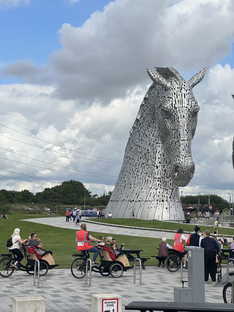 Pilton Equalities Project (@piltonequality) on Twitter photo On Monday our Golden Oldies club visited the Kelpies, & <a href="/CWAScotland/">CWA Scotland</a> kindly agreed to put on more trishaw rides for us, whizzing us around the beautiful scenery of Helix Park.
Thank you so much to the “volunteer pilots” from Cycling Without Age for another lovely day out. On Monday our Golden Oldies club visited the Kelpies, & <a href="/CWAScotland/">CWA Scotland</a> kindly agreed to put on more trishaw rides for us, whizzing us around the beautiful scenery of Helix Park.
Thank you so much to the “volunteer pilots” from Cycling Without Age for another lovely day out.