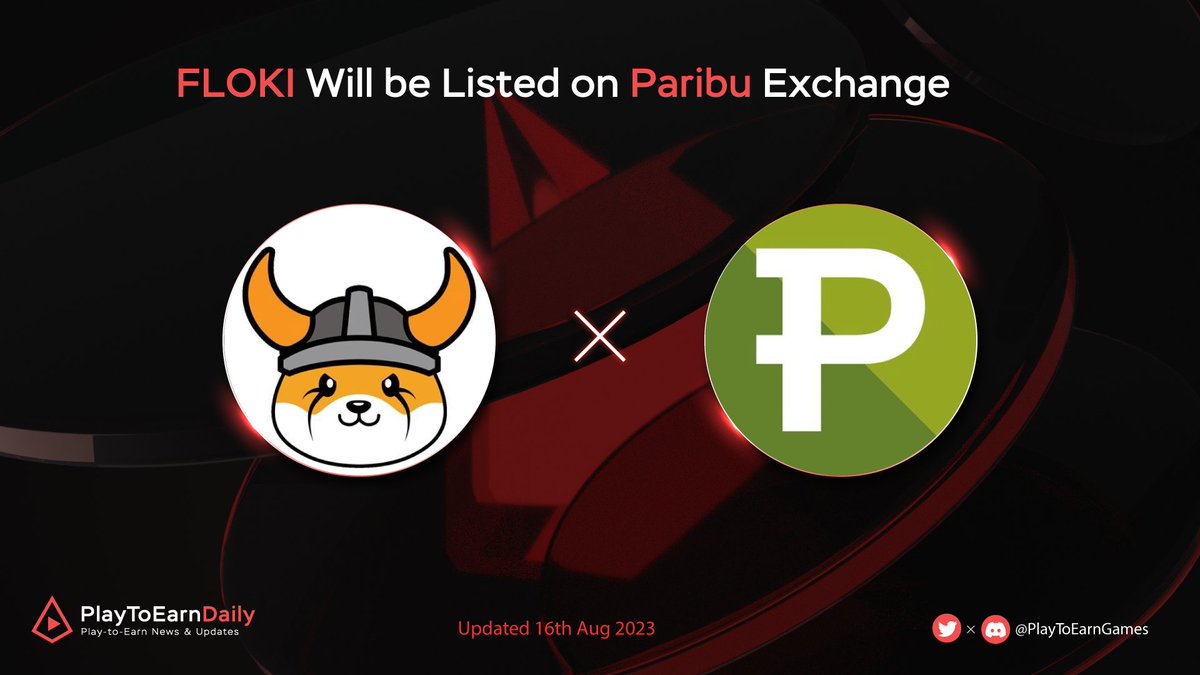 🎉 $FLOKI Will be Listed on @ParibuCom! @ParibuCom, Turkey's leading #cryptocurrency exchange, boasts 6 million users and processes over $1 billion in daily trading volume. @RealFlokiInu #FLOKI is on a mission to become the world's most known and used #cryptocurrency.