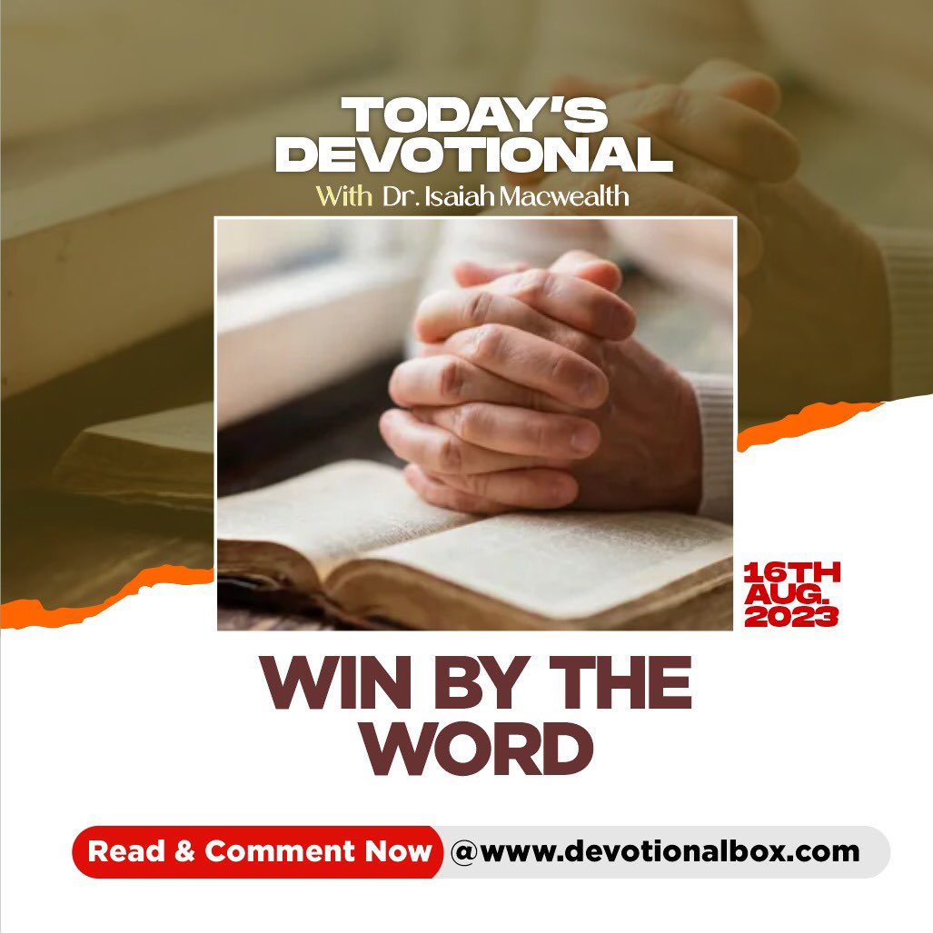 gospelhotspot0's tweet image. Today’s Devotional ‘WIN BY THE WORD’ by Dr. Isaiah Macwealth. 

Read more at devotionalbox.com/win-by-the-wor…
.
.
.
.
.
AI • Ajuri • LOVE • JUDICIARY • Inherited • Dudu •God • #15august2023 • Another Evian