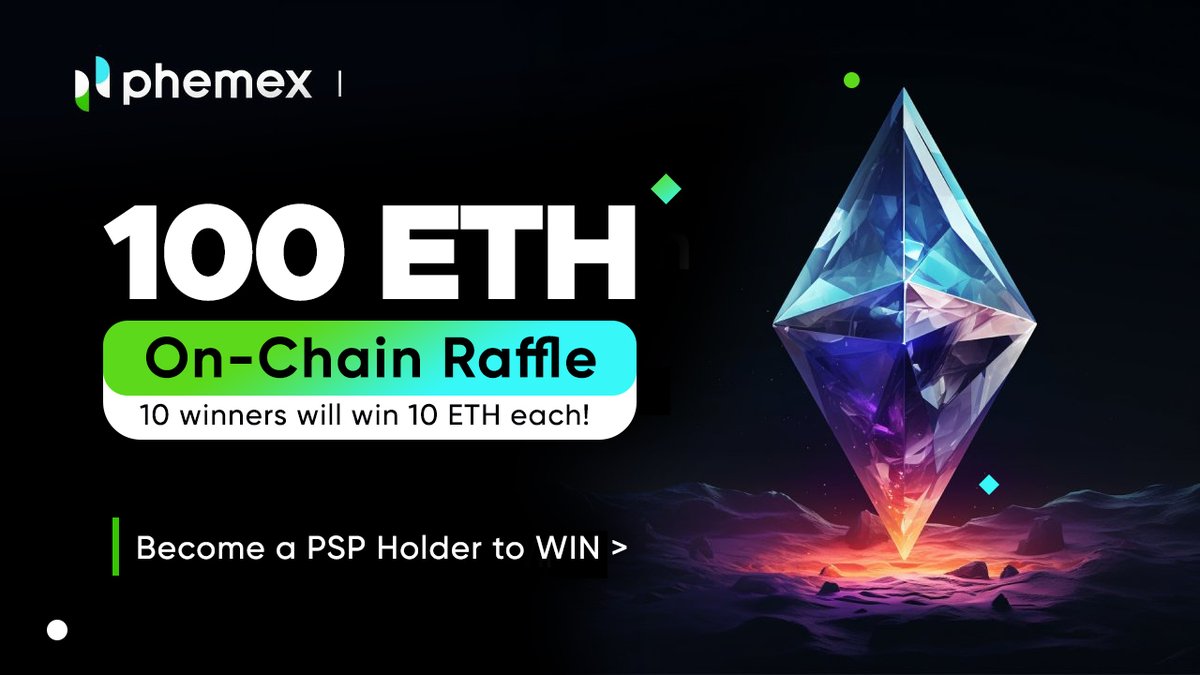If you have #PhemexSoulPass, you're automatically entered into our 100 #ETH giveaway on Aug 31st!

On-chain raffle using #Chainlink VRF
10 Winners X 10 ETH each

What will you do if you win 10 ETH❓

COMMENT = Spend it 🤑(tell us on what?)
RETWEET = HODL it 💰
LIKE = Trade it 📈