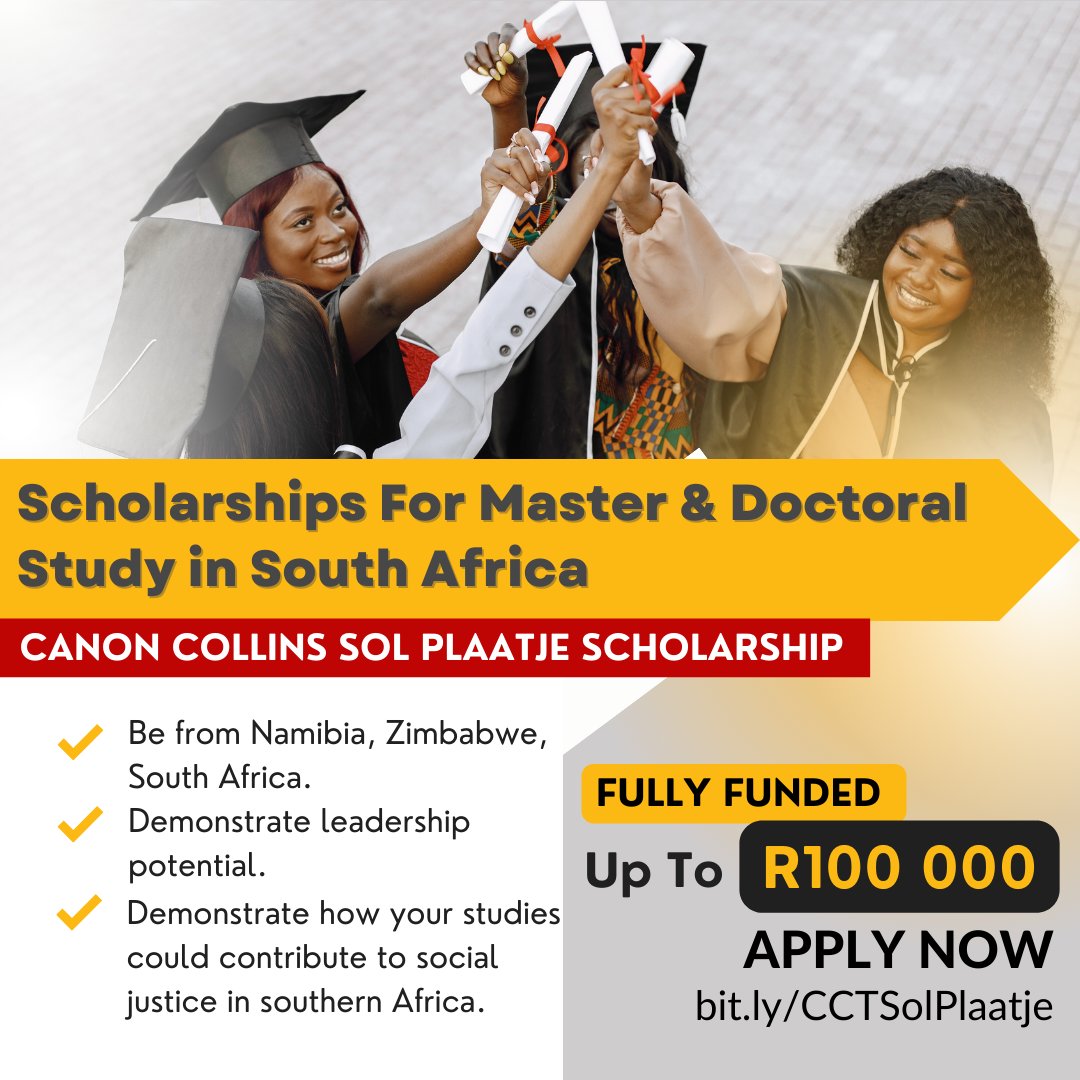 CanonCollins's tweet photo. APPLY Do you dream of studying at a top-tier university in South Africa? Our scholarship covers tuition fees &amp; living costs to the value of R100k. With a focus on developing Africa’s next generation of scholar activists. https://t.co/Sxq6L9nD7t https://t.co/oUbIgx8f0v