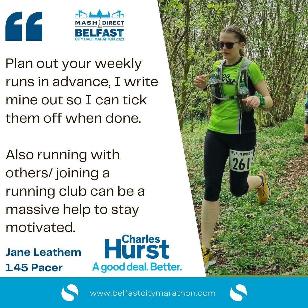 marathonbcm's tweet photo. Struggling to find motivation for your training runs? 😞 

Your Charles Hurst Pacing Team are on hand with some great tips to stay motivated💪🏃‍♂️

Learn more about your 2023 Charles Hurst Half Marathon Pacing Team 👇
📲 - https://t.co/sPwa6w6bKZ

@CharlesHurstGRP https://t.co/tQWtzaDw3L