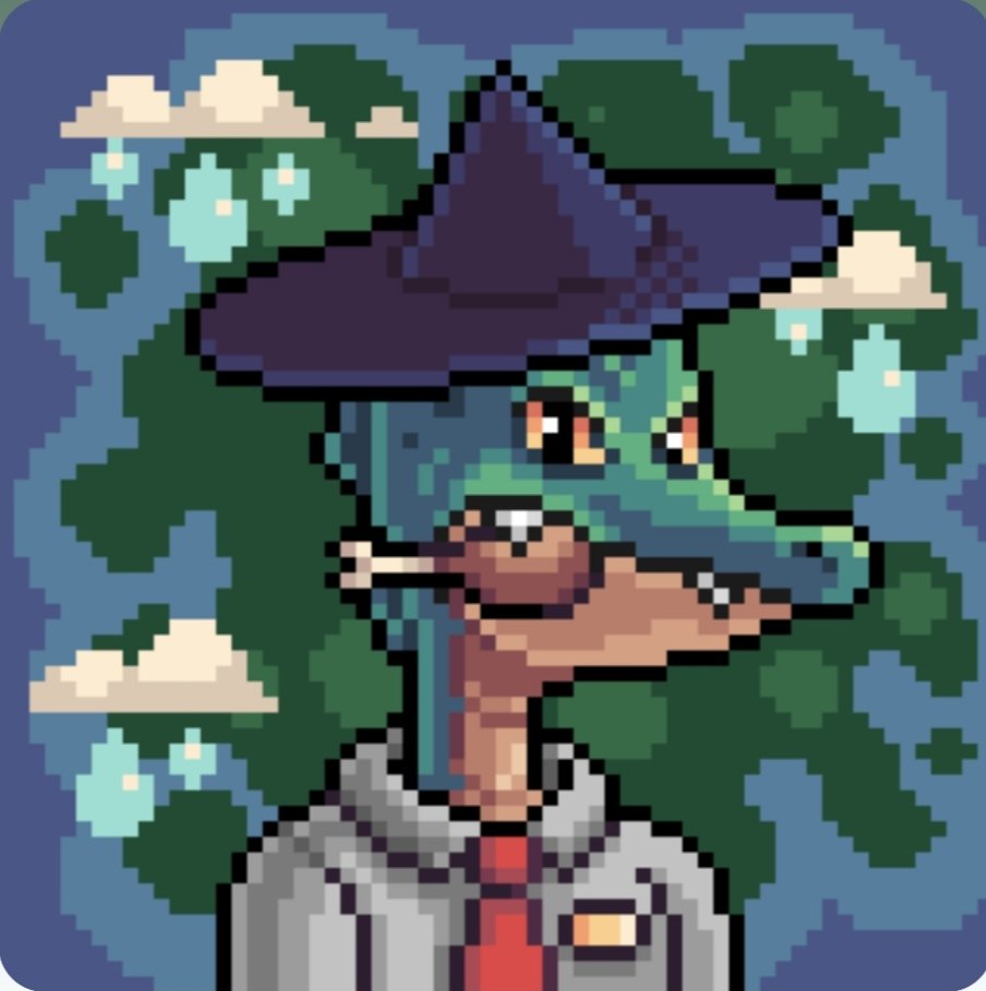 GM ☀️
With my new pull from the #ReunionSpecies 🐊 ,new <a href="/ApeReunion/">Ape Reunion</a>  collection made by the king <a href="/RugDoctorApe/">rug</a> 👑