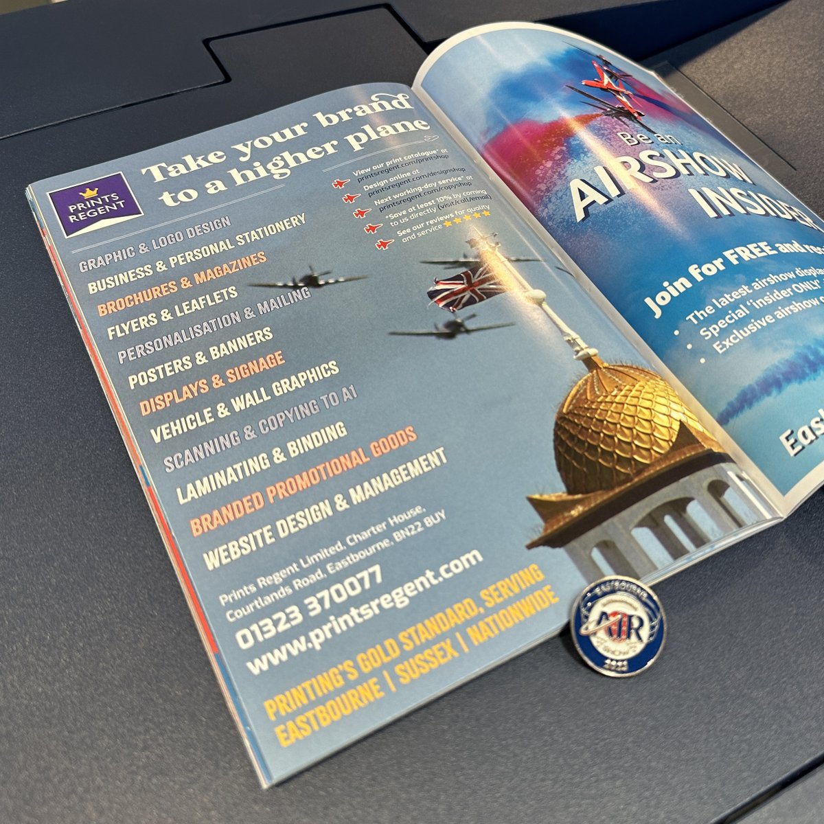 We are delighted to support the wonderful Eastbourne International Airshow, which begins tomorrow and finishes on Sunday. See our adverts on the large screen and in the programme, or pay us a visit while you're in town tomorrow (we will be closed on Friday to watch it ourselves).