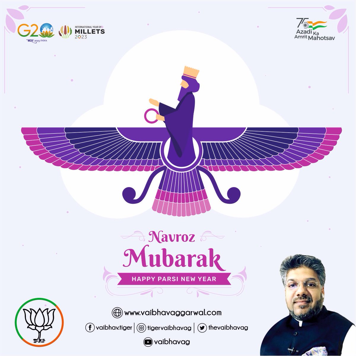 Team Shri Vaibhav Aggarwal wishes our Parsi friends a very Happy New year. May the new year usher in the blessings of good health and prosperity in everyone’s life . . . . . #navroz #navrozmubarak #navroztogether #parsinewyear #parsi #parsicommunity