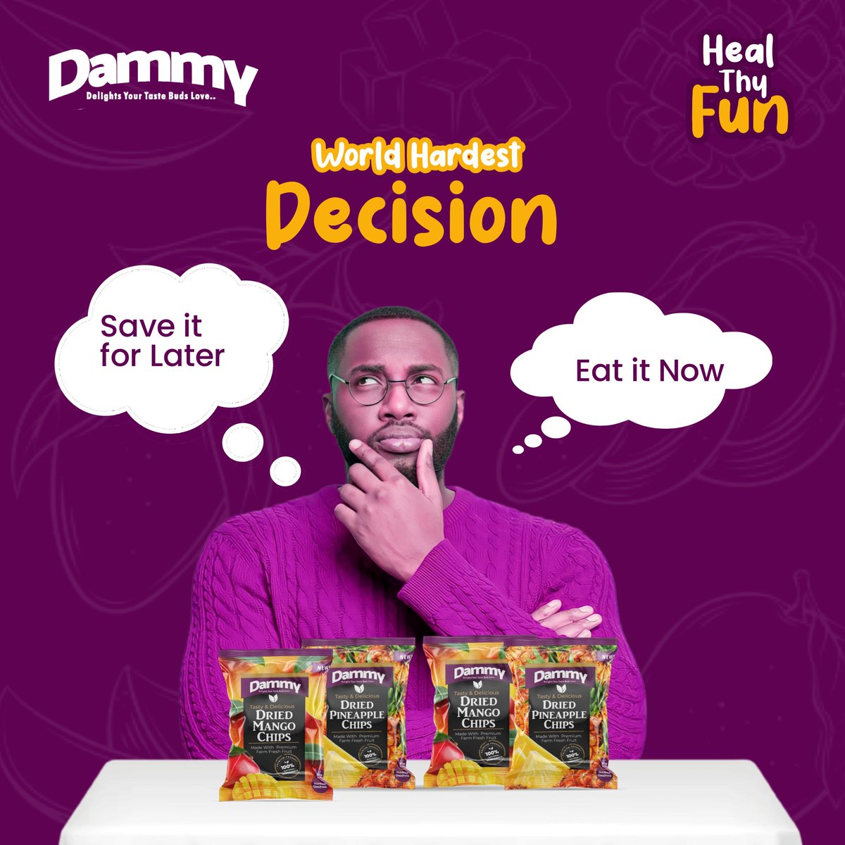dammychips's tweet photo. Make a right decision by choosing @dammychips 

Don't hesitate, go grab yours now!
DM or Visit our Website in our bio

#healthyfun #health #healthy #tasty #delicious #mango #driedmango #driedpineapple #driedfruit #pineapple #mangochips #pineapplechips  #driedpineapple https://t.co/M5ud6tL1uk