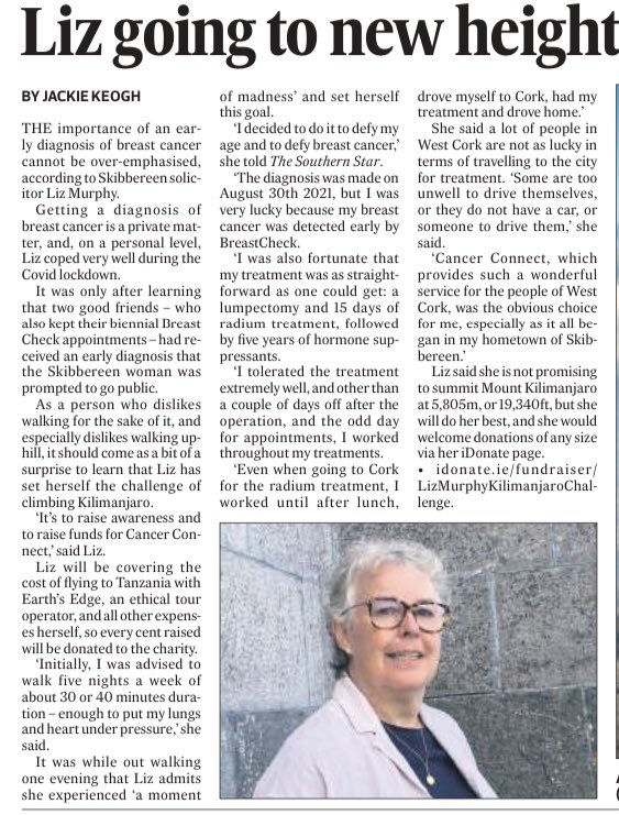 SouthernStarIRL's tweet photo. Importance of keeping breast check appointments highlighted by Skibbereen solicitor, Liz Murphy. Read more at: https://t.co/BsqmZGUPXW https://t.co/oSQ0zqYwu0