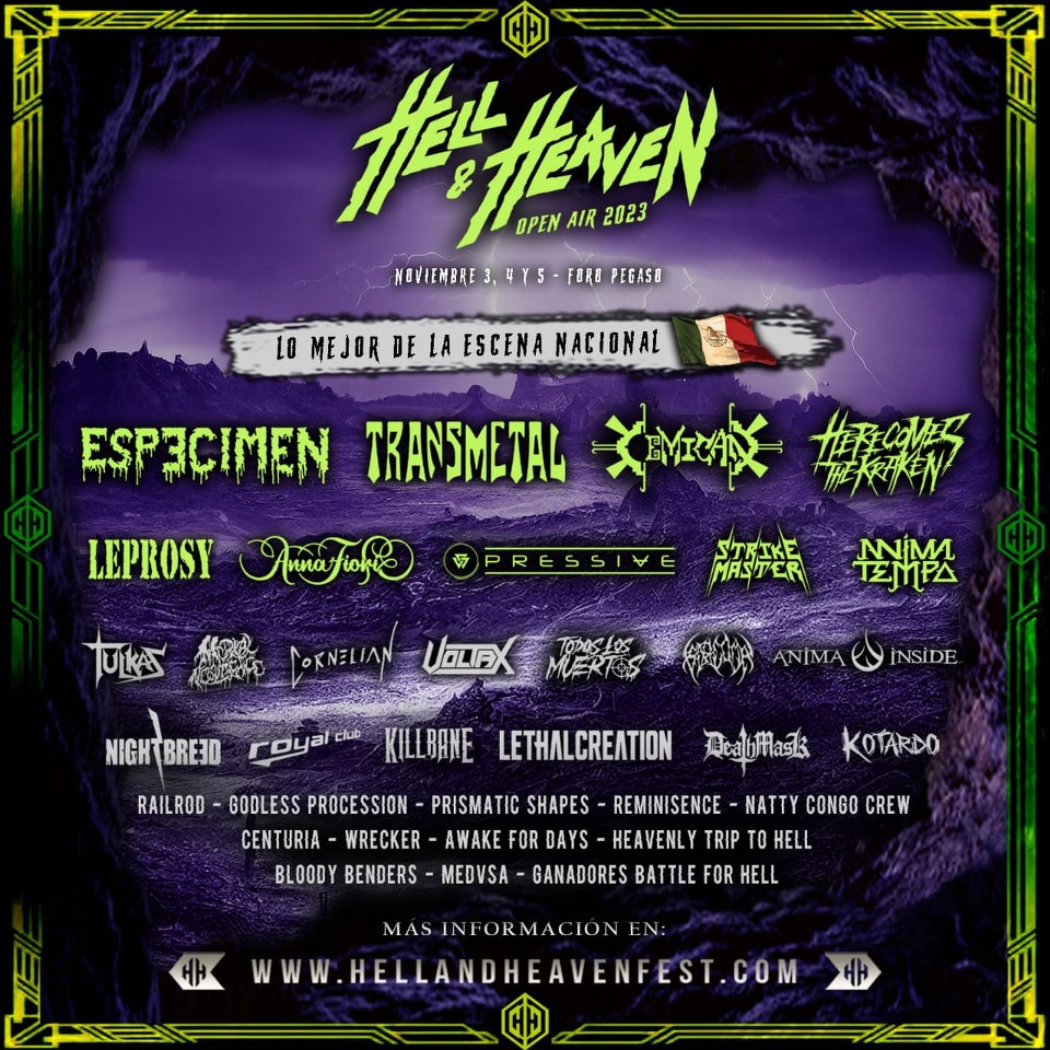 themetaltower's tweet photo. 🇲🇽 Y retiemble en sus centros la tierra 🇲🇽
Un brutal contingente de 34 bandas mexicanas se une al Hell And Heaven Open Air 2023. #ESPECIMEN, #TRANSMETAL, #CEMICAN y más.
Más información:
👉https://t.co/3GKYZy90Df
¿Qué les parece? https://t.co/zau8Wjg5cO