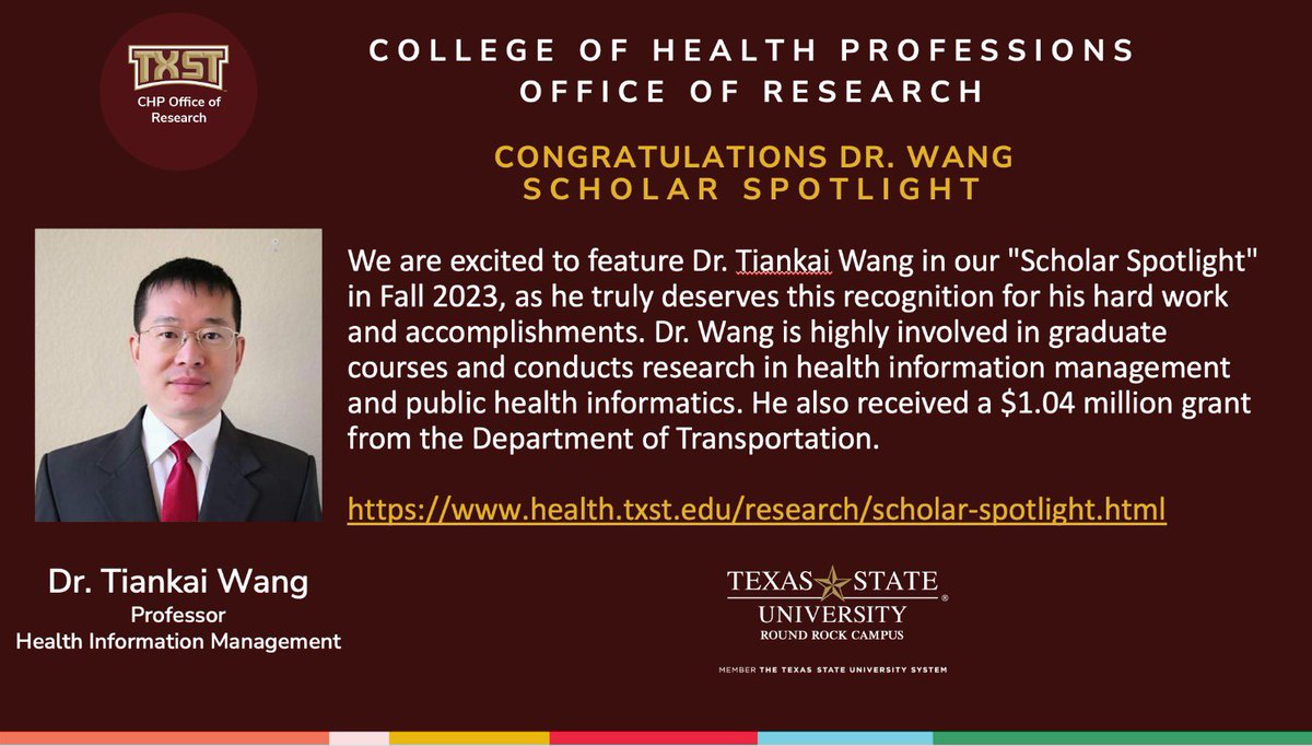 TXST CHP Office of Research tweet media