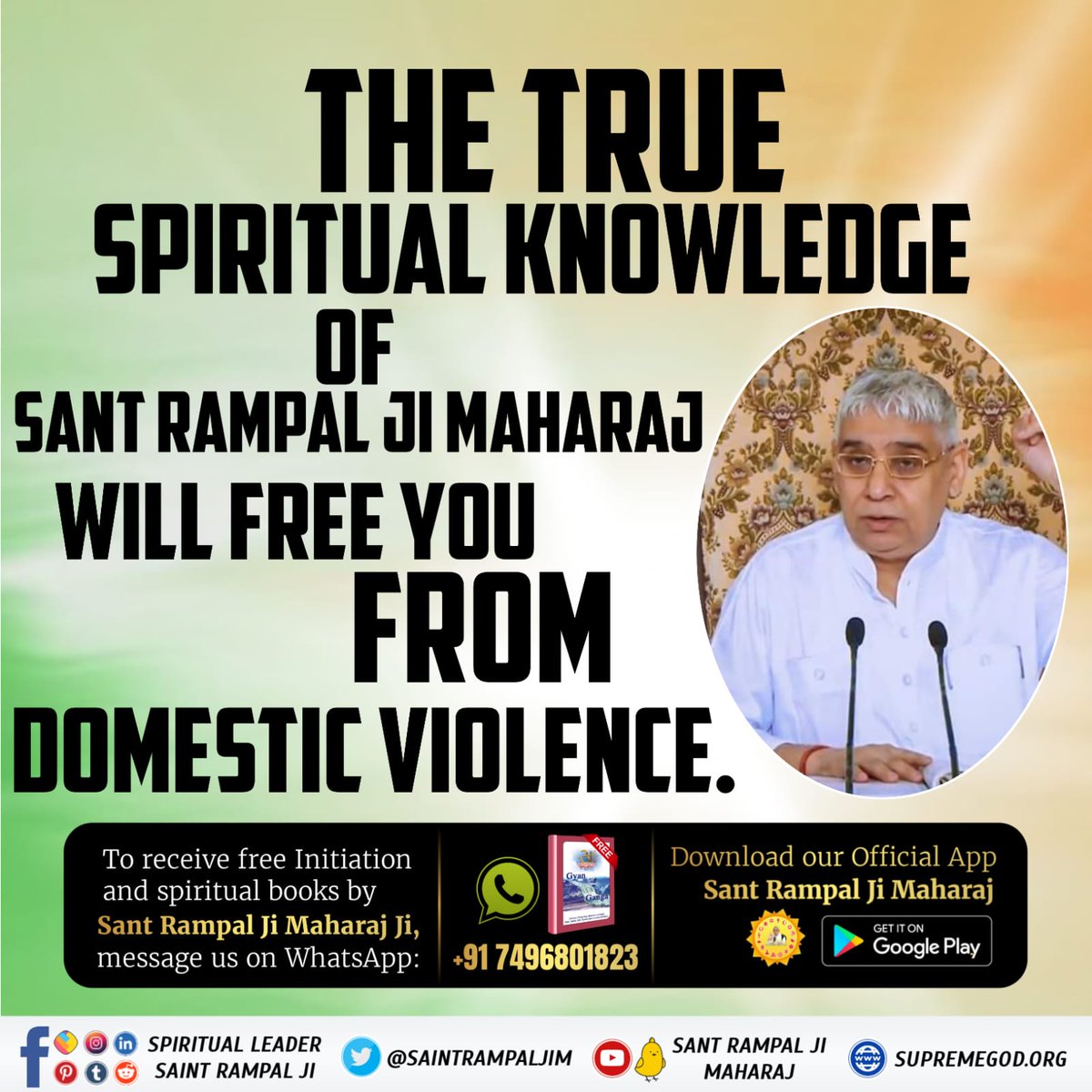 #FreedomFromEvils THE TRUE SPRITUAL KNOWLEDGE OF SANT RAMPAL JI MAHARAJ WILL FREE YOU FROM DOMESTIC VIOLENCE. #GodMorningWednesday