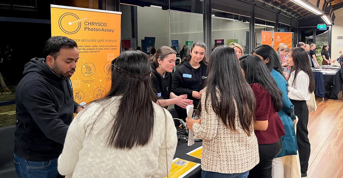 The @ChrysosCorp team had a great time at the Women in #STEM Adelaide industry night recently. Wonderful to meet so many inspiring women powering Australia into the future. @WomenSciAUST @IntWiM #mining #technology #innovation #equality photonassay.com