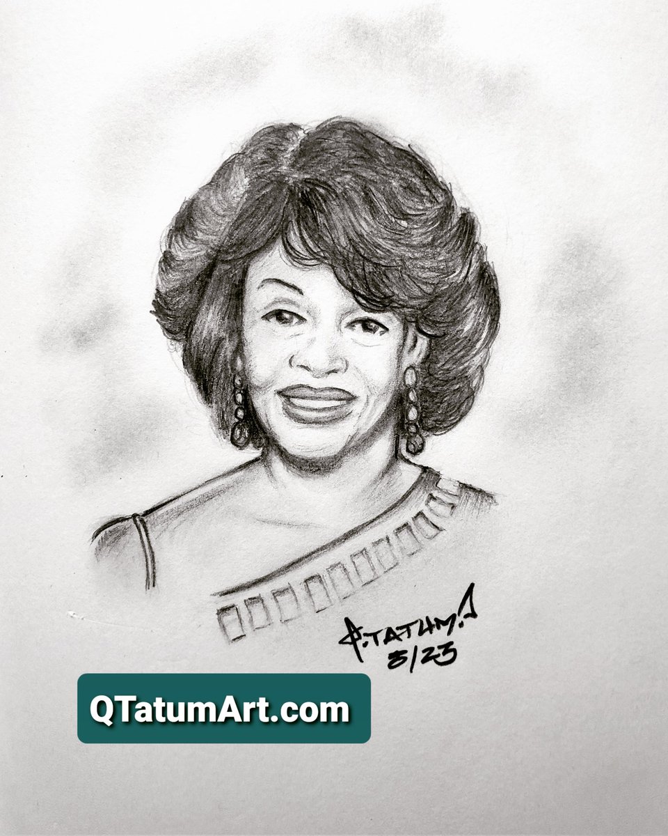 #HappyBirthday @RepMaxineWaters #BirthdayArt #PortriatArt #Portrait #PortraitDrawing #ArtOfTheDay #PencilOnPaper #pencildrawing #QTatum #Tatumtoon #Tatumtoon QTatumArt.com