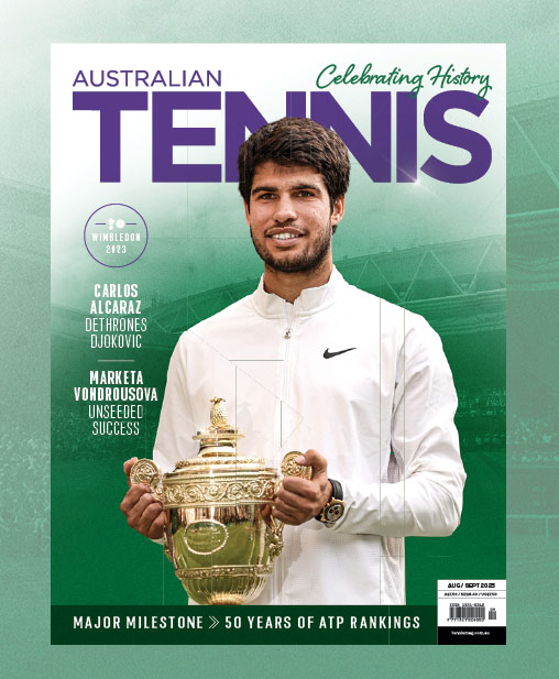 World No.1 <a href="/carlosalcaraz/">Carlos Alcaraz</a> makes his <a href="/AusTennisMag/">AusTennisMag</a> cover debut, as we celebrate incredible history in our August-September 2023 issue 🏆

Visit tennismag.com.au to order your copy today!