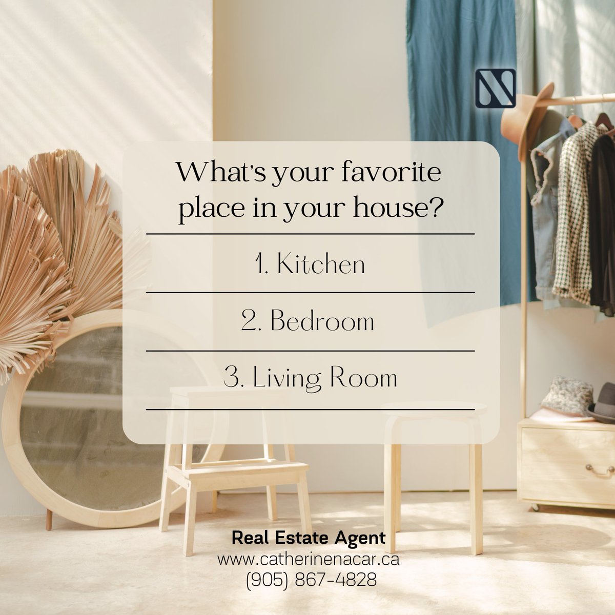 C_Nacar_Realtor's tweet photo. What's your favorite place in your house?

1. Kitchen
2. Bedroom
3. Living Room

#realestateagentbrampton #listingagentnearme

💥Website: https://t.co/XzEAqNFnZ1
💥Email id - cnacar.realtor@gmail.com
💥Call us - (905) 867-4828 https://t.co/ufAt81mSVS