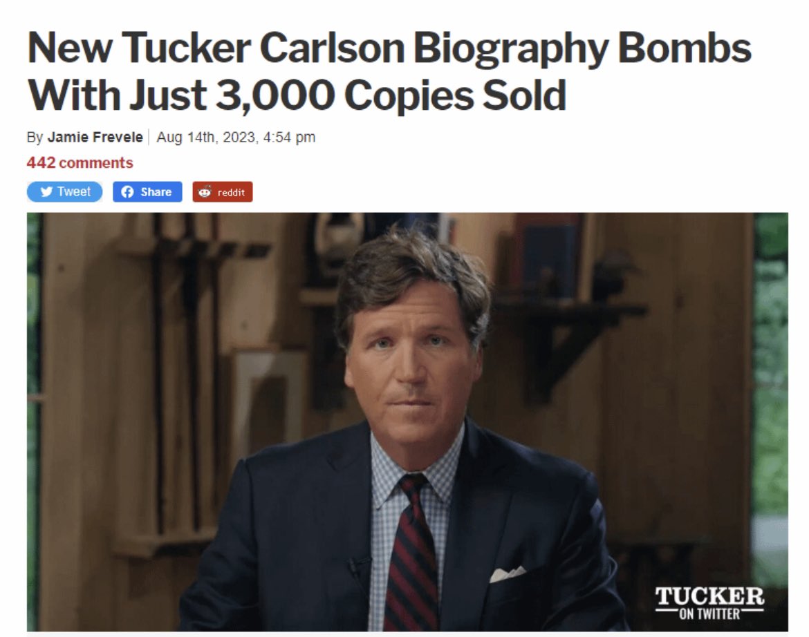 I thought Tucker was rich. He should have been able to buy more than 3,000 copies.