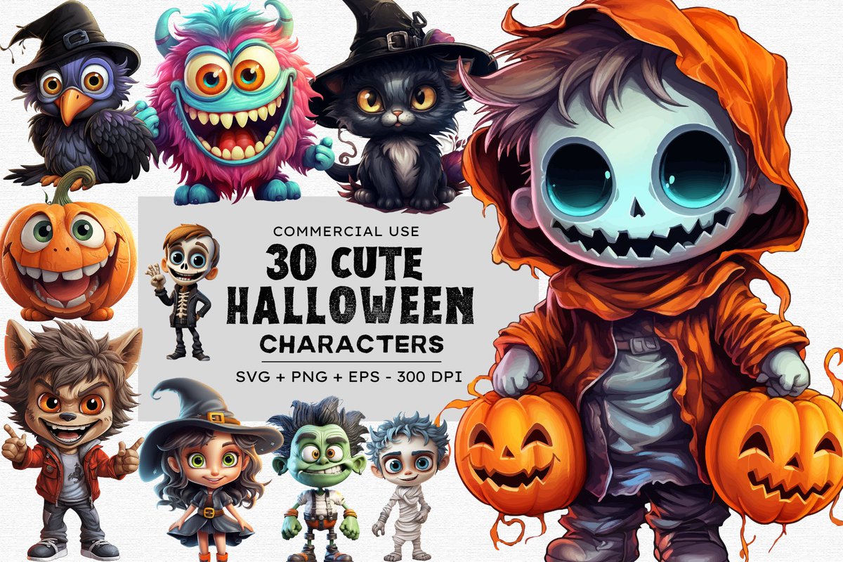 lou6062's tweet photo. DOWNLOAD 30 Cute Halloween Characters Clipart Bundle PNG SVG EPS
https://t.co/9CEyyGAWg9 https://t.co/JmmO5DUREn